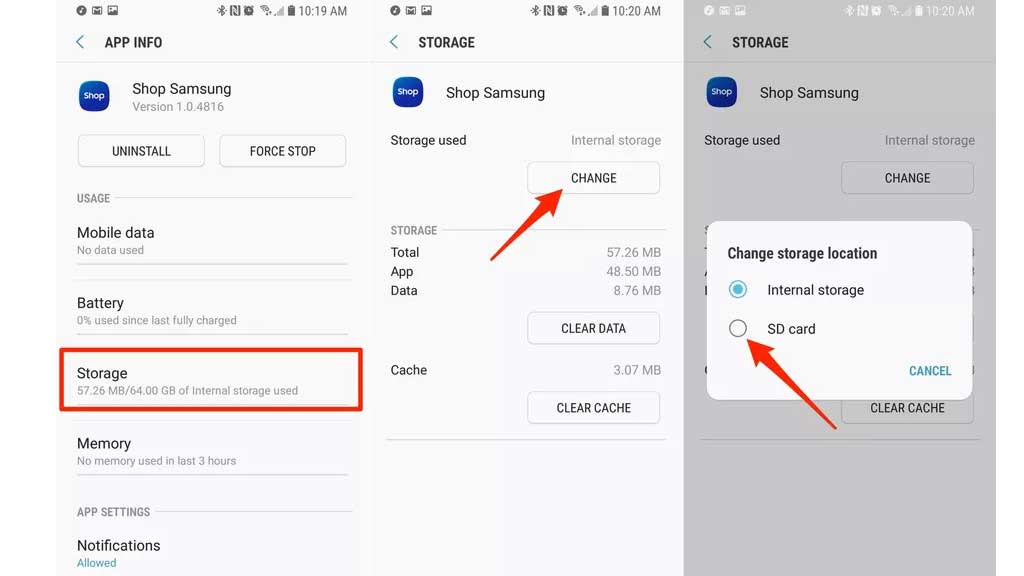 Change App Storage to SD Card in Samsung