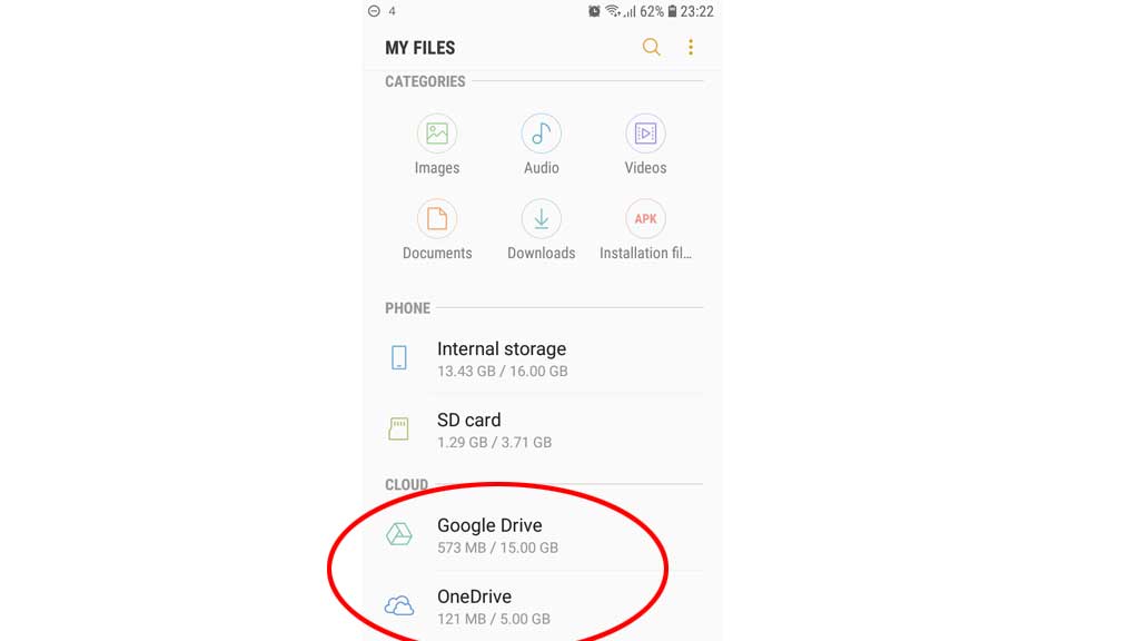 Google Drive Account Settup in Samsung